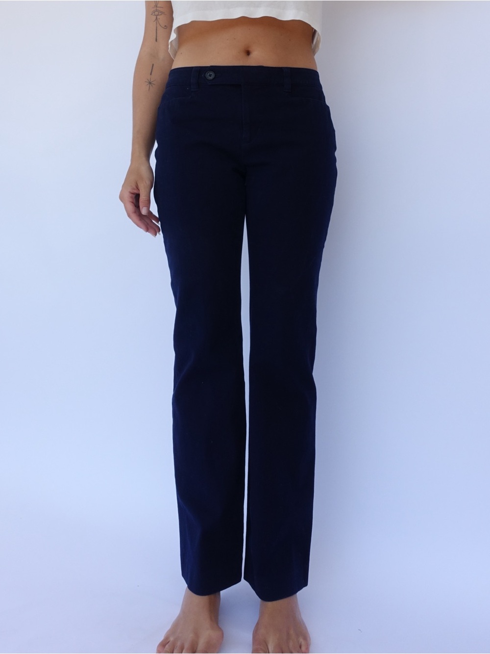 Navy Lauren Ralph Lauren cotton trouser pants